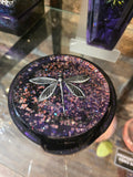 Purple Dragonfly Coaster Set